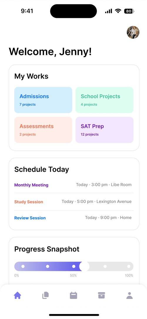 Sample 3 home screen
